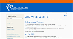 Desktop Screenshot of chattanoogastate.catalog.acalog.com