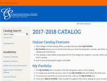 Tablet Screenshot of chattanoogastate.catalog.acalog.com